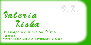 valeria kiska business card